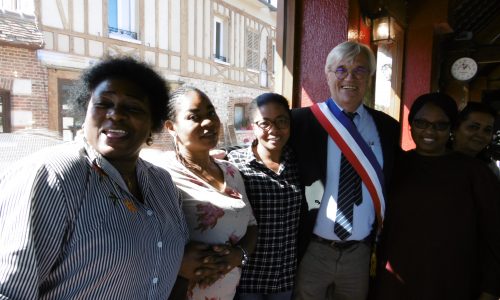 A Poses avec Monsieur le Maire